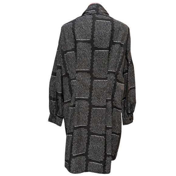 Poem"Love Beyond Words" Shirt Jacket - Picture 6 of 6